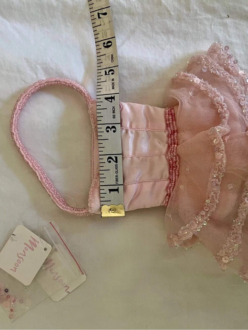 NWT Monsoon Pink Tulle Ballet Dress Purse